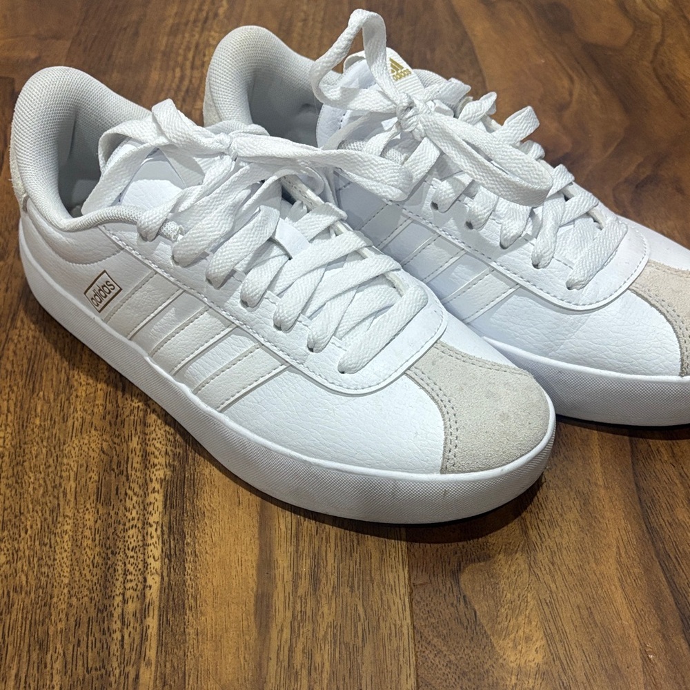 Adidas White and Cream Sneakers